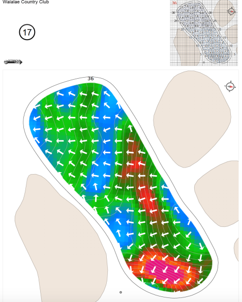 This graphic shows why Waialae’s 17th hole is one of the most under-appreciated par 3s on the PGA Tour