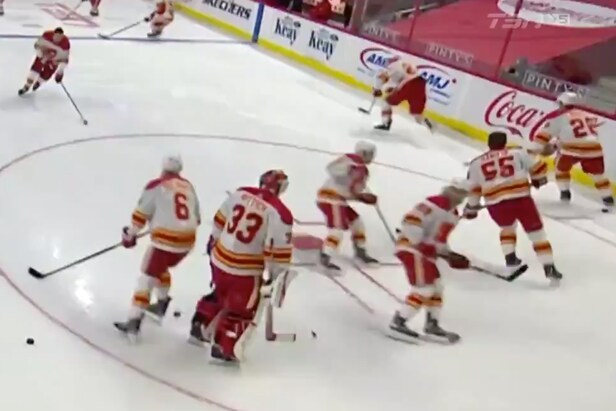 The Calgary Flames should have got right back on the bus after this ...