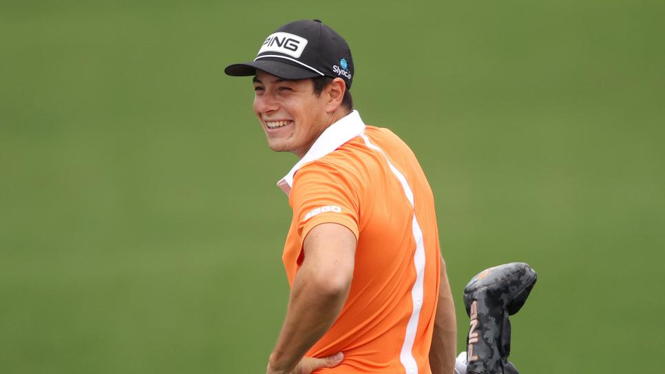 AUGUSTA, GEORGIA - APRIL 10: Viktor Hovland of Norway looks on from the third tee during the third round of the Masters at Augusta National Golf Club on April 10, 2021 in Augusta, Georgia. (Photo by Kevin C. Cox/Getty Images)