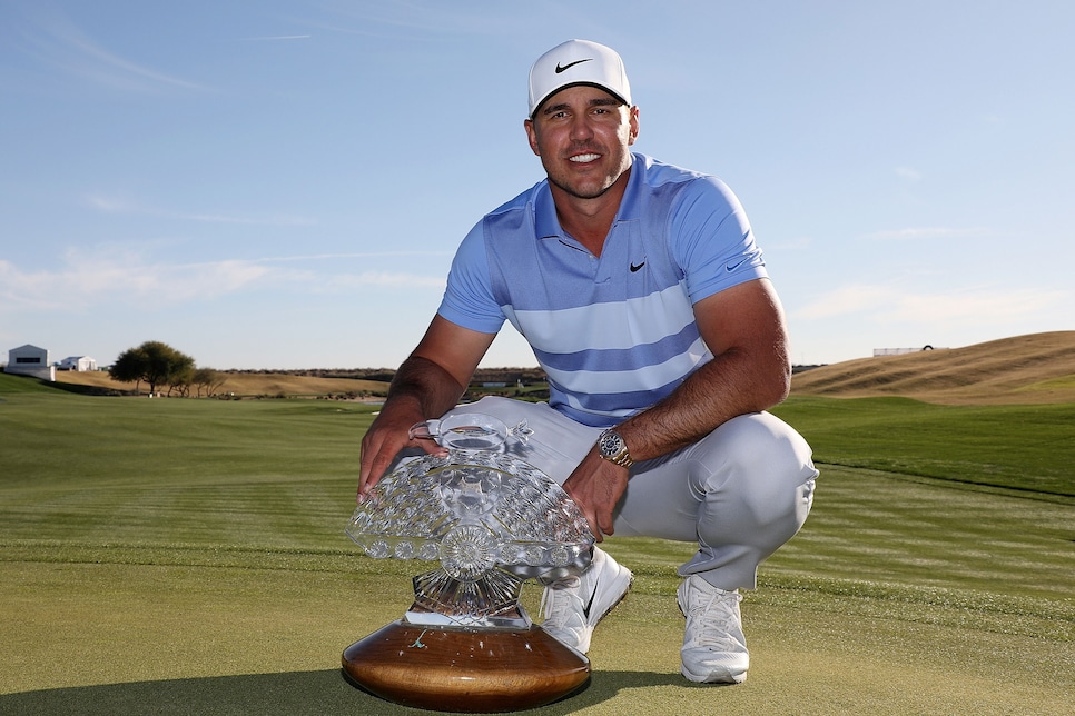 Watch Brooks Koepka s 97 foot eagle chip in on the 17th that