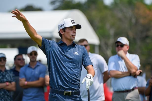 SOUND ON! Joaquin Niemann hits STUNNING wedge for hole-out eagle at The  Players