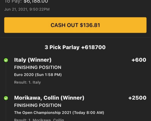 This bettor's $2-to-win-$25,000 parlay will have you seething with