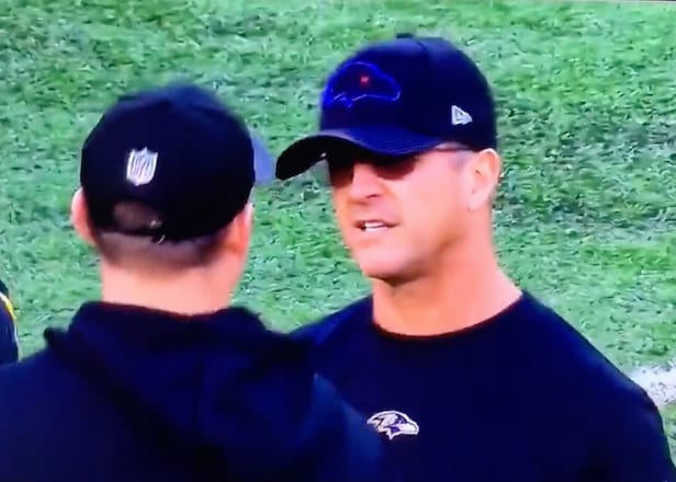 John Harbaugh being pissed at the Bengals for running up the score is ...