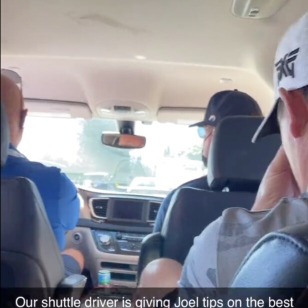 Caddie captures unsuspecting shuttle driver giving advice on watching ...