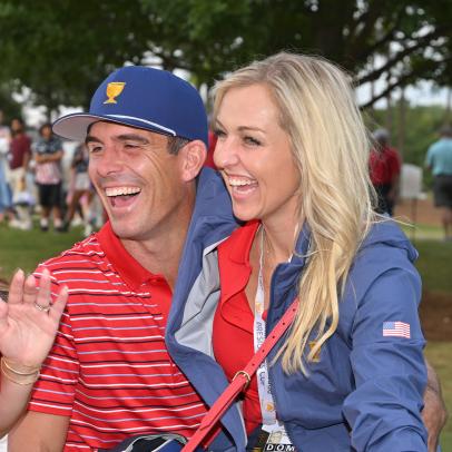 Billy Horschel reveals the 'danger' of having his wife caddie for him this week