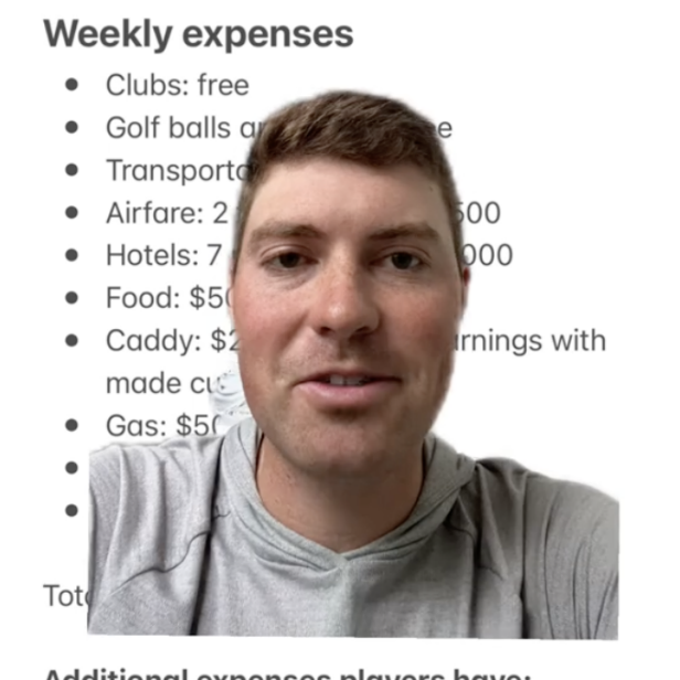 PGA Tour pro reveals his average weekly expenses, and let's just say you better be making cuts out there