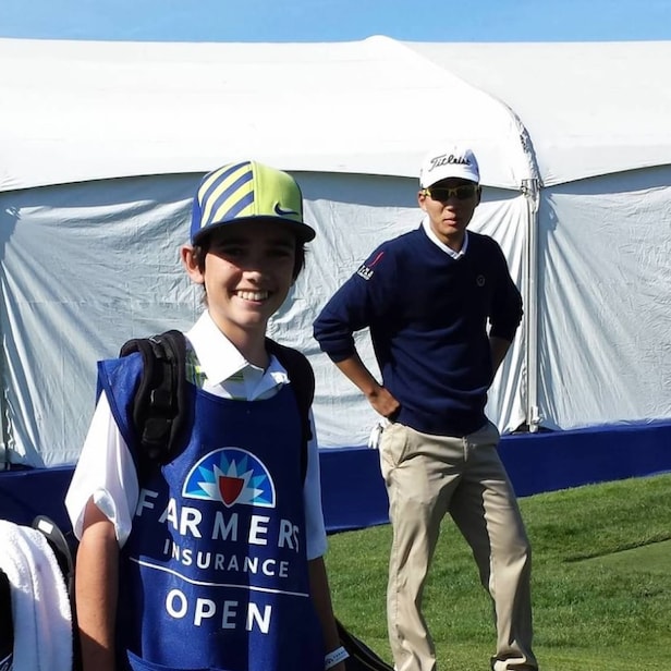 Michael Kim had no clue this future tour pro caddied a hole for him at ...