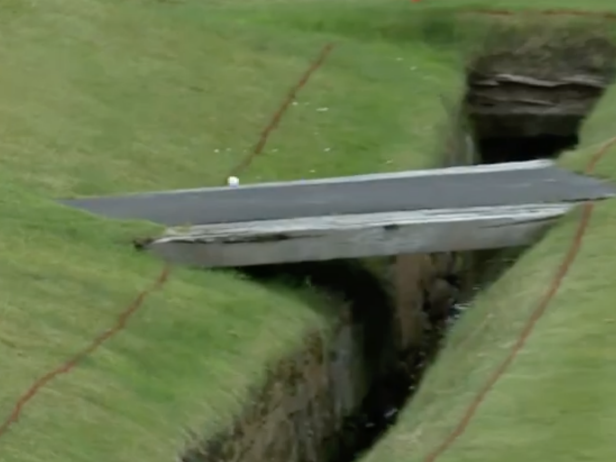 British Open 2024: Watch Brian Harman team up with a bridge for the luckiest break of the week