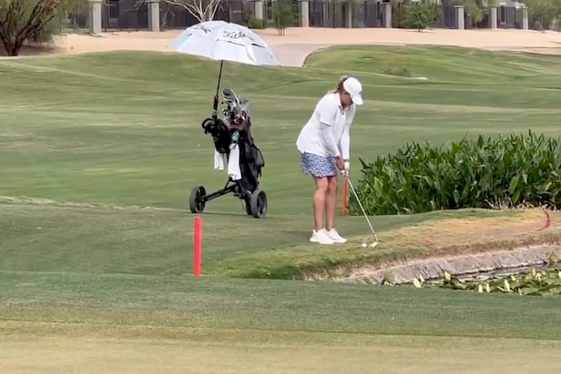 Epson Tour pro pulls off insane opposite-hand eagle pitch to enter shot-of-the-year conversation