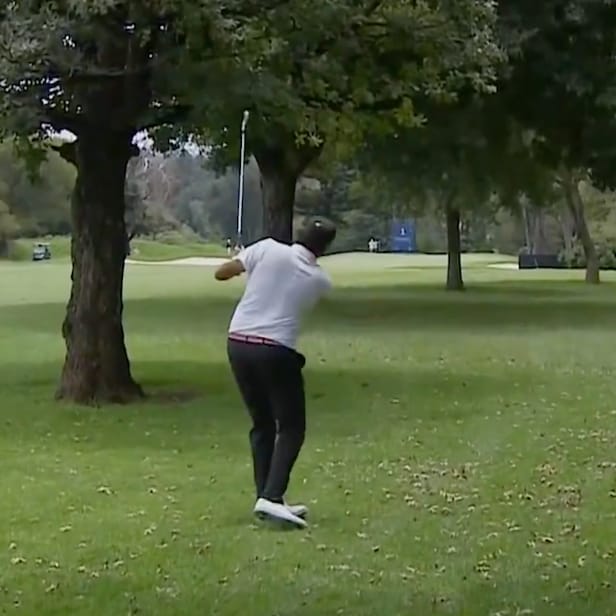 Watch Eugenio Chacarra nearly pull off the craziest albatross in golf history