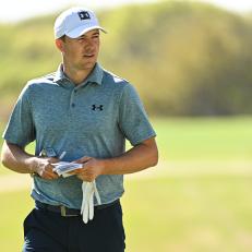 AUSTIN, TX - MARCH 25: Jordan Spieth walks towards the first tee box during round two of the World Golf Championships-Dell Technologies Match Play at Austin Country Club on March 25, 2021 in Austin, Texas. (Photo by Ben Jared/PGA TOUR via Getty Images)