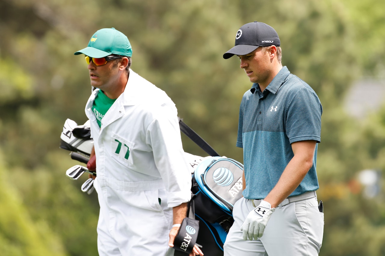 Jordan Spieth's caddie, Michael Greller 