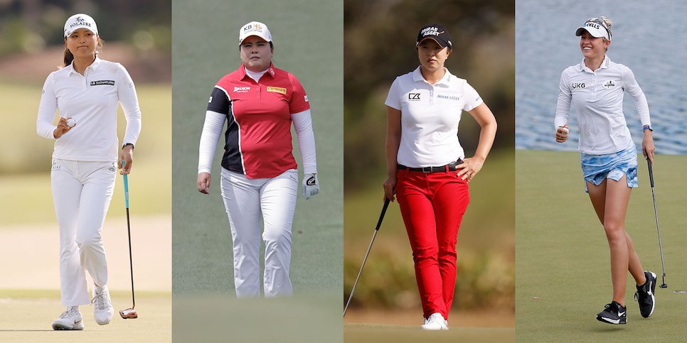 /content/dam/images/golfdigest/fullset/2021/4/rolex-ranking-1-4-jin-young-ko-inbee-park-sei-young-kim-nelly-korda.jpg