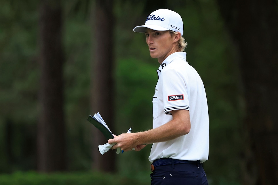 HILTON HEAD ISLAND, SOUTH CAROLINA - APRIL 16: Will Zalatoris of the United States looks on from the 12th hole during the second round of the RBC Heritage on April 16, 2021 at Harbour Town Golf Links in Hilton Head Island, South Carolina. (Photo by Sam Greenwood/Getty Images)