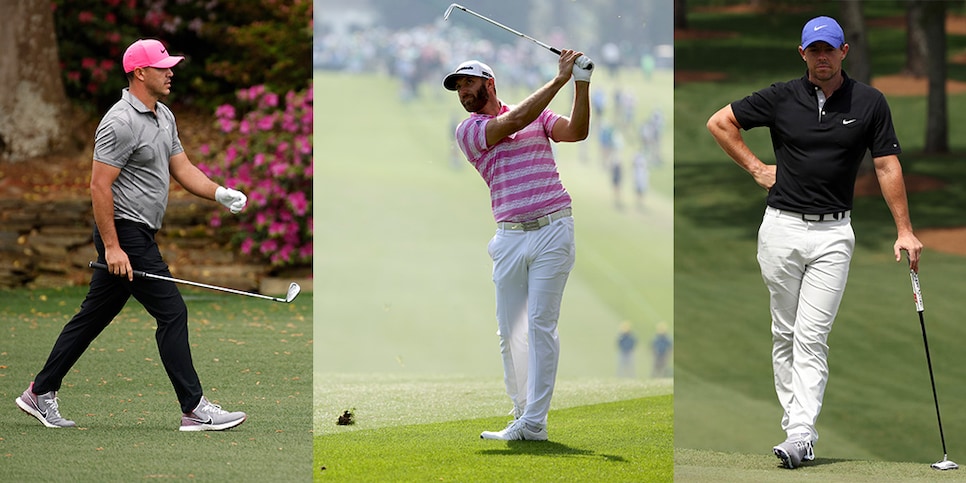 dustin johnson pink adidas shirt