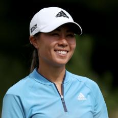 LAS VEGAS, NEVADA - MAY 29:  Danielle Kang of the United States smiles on the 11th hole during round four of the Bank of Hope Match-Play at Shadow Creek on May 29, 2021 in Las Vegas, Nevada. (Photo by Jed Jacobsohn/Getty Images)
