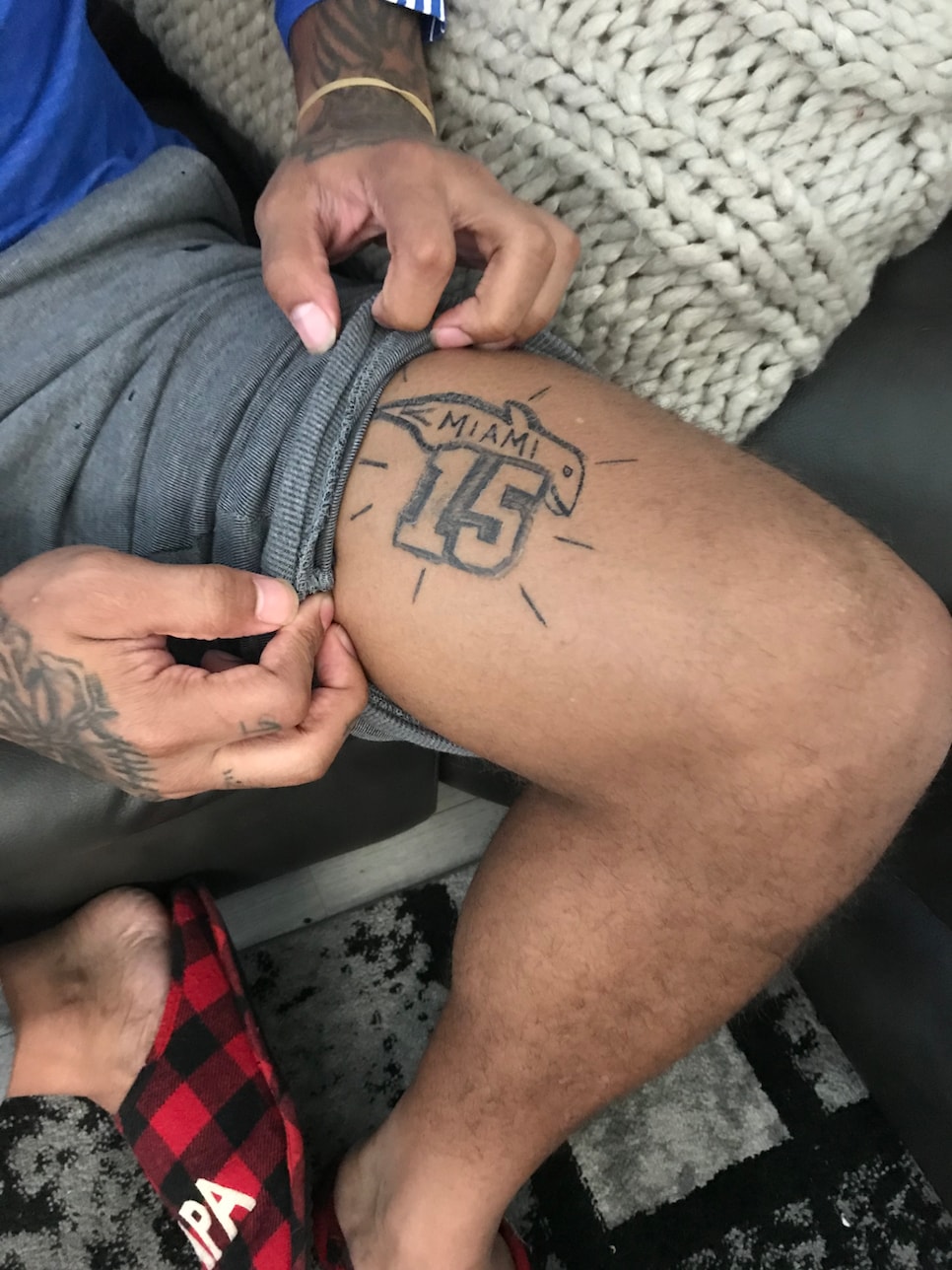 Dolphins tattoo guy just doesnt know what to think  SBNationcom