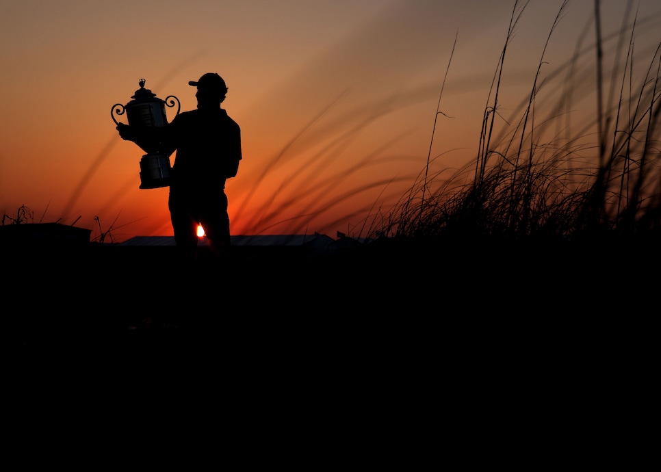 KIAWAH ISLAND, SOUTH CAROLINA - MAY 23: Phil Mickelson of the United States celebrates with the Wanamaker Trophy after winning during the final round of the 2021 PGA Championship held at the Ocean Course of Kiawah Island Golf Resort on May 23, 2021 in Kiawah Island, South Carolina. (Photo by Patrick Smith/Getty Images)