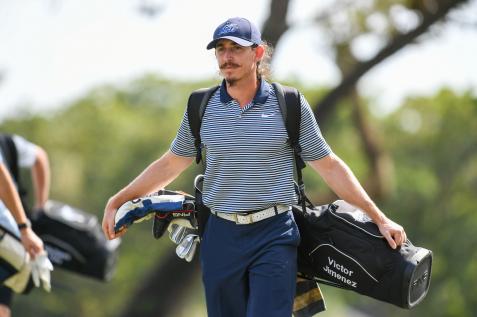 The son of a legendary QB, two golfers with famous family members begin bid for an NCAA golf title