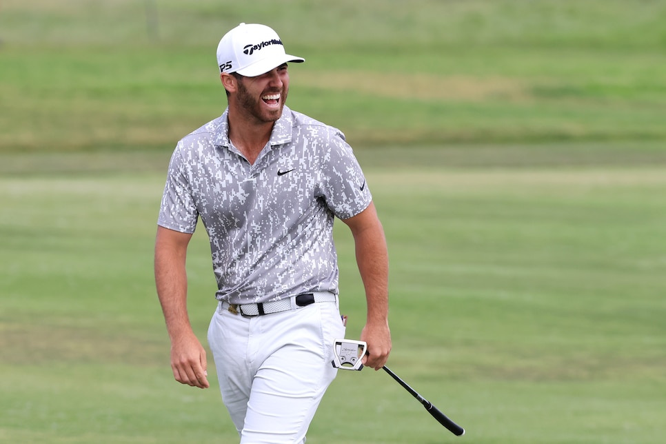 SAN DIEGO, CALIFORNIA - JUNE 18: Matthew Wolff of the United States reacts as he walks up the 15th fairway during the second round of the 2021 U.S. Open at Torrey Pines Golf Course (South Course) on June 18, 2021 in San Diego, California. (Photo by Sean M. Haffey/Getty Images)