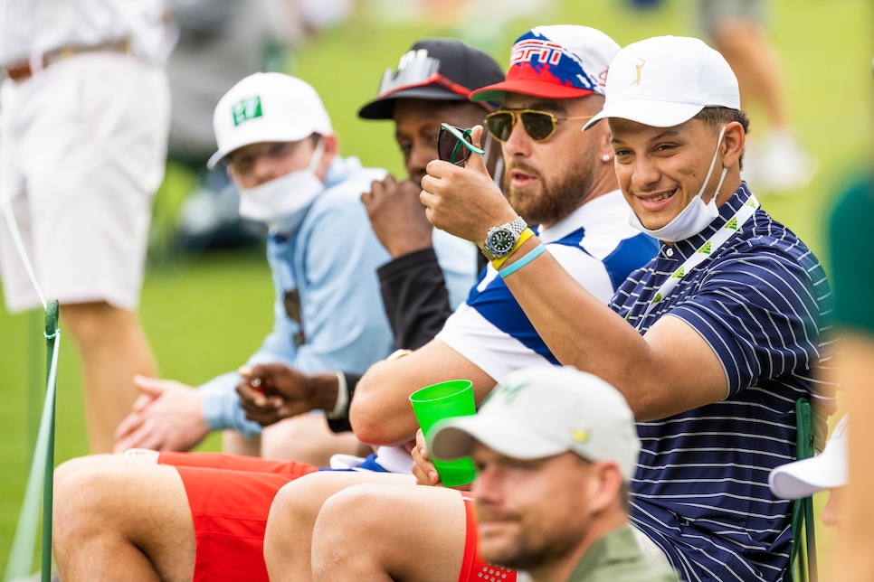 Travis Kelce Turning Heads With His Golf Outfit At TNT's 'The