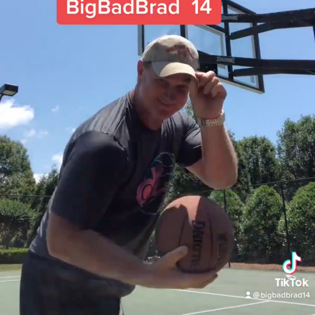 Brad Johnson coaching and enjoying trick shots on TikTok