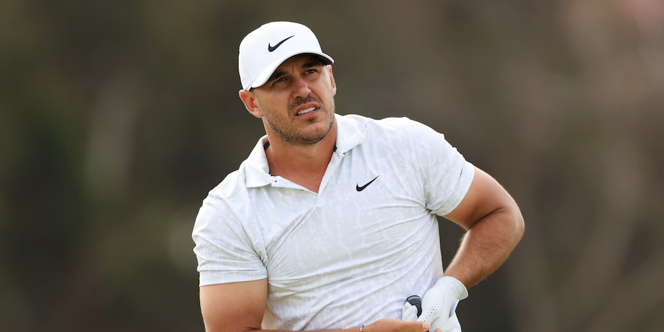 SAN DIEGO, CALIFORNIA - JUNE 17: Brooks Koepka of the United States watches his shot from the 12th tee during the first round of the 2021 U.S. Open at Torrey Pines Golf Course (South Course) on June 17, 2021 in San Diego, California. (Photo by Sean M. Haffey/Getty Images)