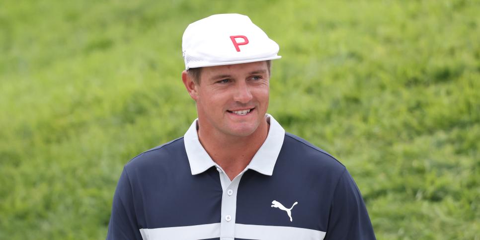 SAN DIEGO, CALIFORNIA - JUNE 20: Bryson DeChambeau of the United States smiles after making birdie on the fifth hole during the final round of the 2021 U.S. Open at Torrey Pines Golf Course (South Course) on June 20, 2021 in San Diego, California. (Photo by Harry How/Getty Images)