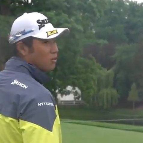 Hideki Matsuyama’s reaction to Steph Curry’s opening tee shot at the Memorial pro-am pretty much says it all