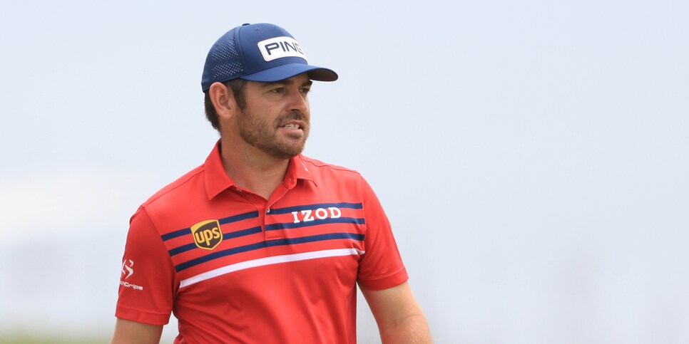 SAN DIEGO, CALIFORNIA - JUNE 19: Louis Oosthuizen of South Africa looks on from the fourth green during the third round of the 2021 U.S. Open at Torrey Pines Golf Course (South Course) on June 19, 2021 in San Diego, California. (Photo by Sean M. Haffey/Getty Images)