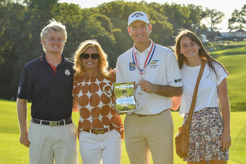 Jim Furyk and his caddie Mike “Fluff” Cowan have won the 2021 US