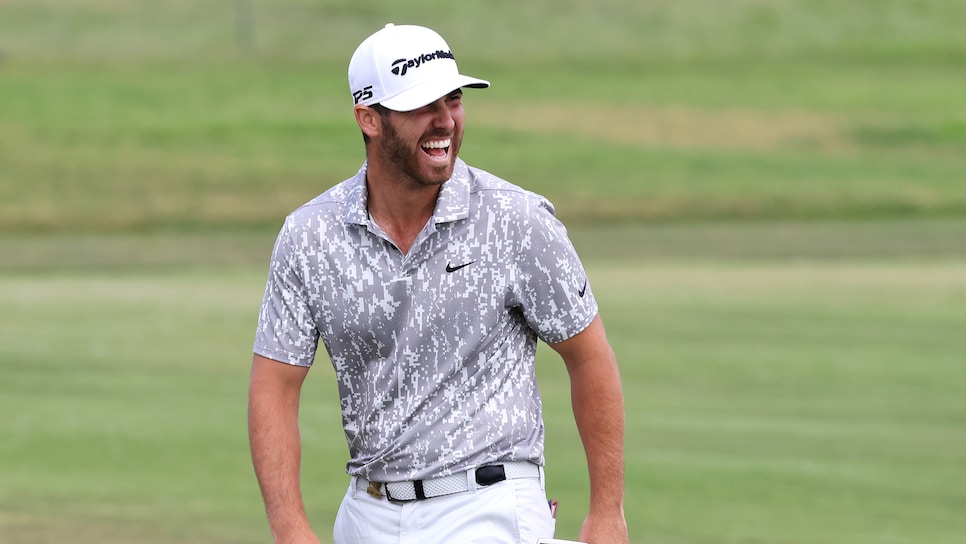 SAN DIEGO, CALIFORNIA - JUNE 18: Matthew Wolff of the United States reacts as he walks up the 15th fairway during the second round of the 2021 U.S. Open at Torrey Pines Golf Course (South Course) on June 18, 2021 in San Diego, California. (Photo by Sean M. Haffey/Getty Images)