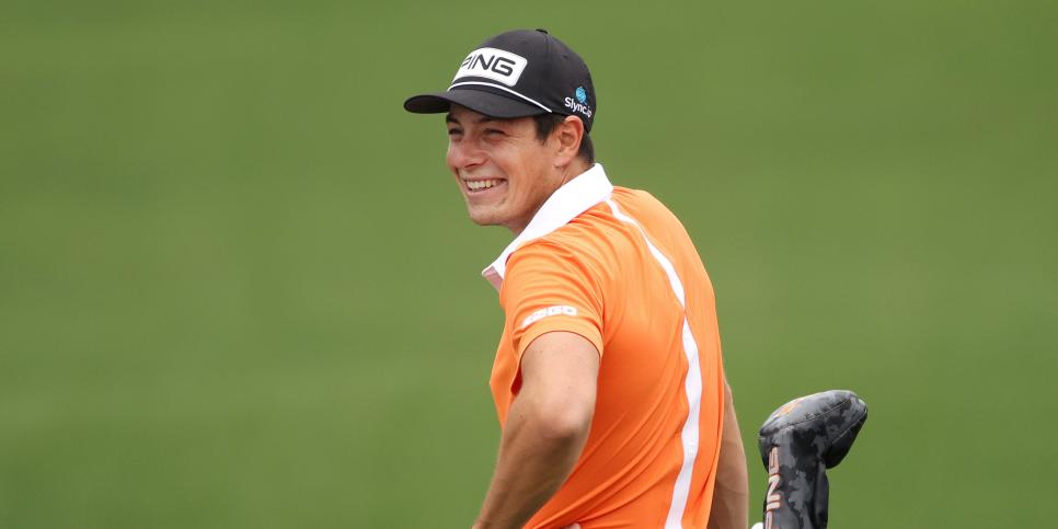 AUGUSTA, GEORGIA - APRIL 10: Viktor Hovland of Norway looks on from the third tee during the third round of the Masters at Augusta National Golf Club on April 10, 2021 in Augusta, Georgia. (Photo by Kevin C. Cox/Getty Images)
