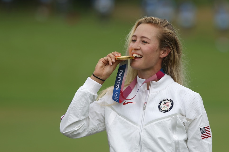 Olympics 2024: Nelly Korda gets a boost of gold-medal adrenaline from Katie  Ledecky | Golf News and Tour Information | GolfDigest.com