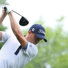 DUBLIN, OHIO - JUNE 03: Justin Thomas of the United States plays his shot from the third tee during the first round of The Memorial Tournament at Muirfield Village Golf Club on June 03, 2021 in Dublin, Ohio. (Photo by Andy Lyons/Getty Images)