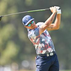 LOS ANGELES, CALIFORNIA - JUNE 16: Rickie Fowler tees off on the eighth hole during the second round of the 123rd U.S. Open Championship at The Los Angeles Country Club (North Course) on June 16, 2023 in Los Angeles, California. (Photo by Ben Jared/PGA TOUR via Getty Images)