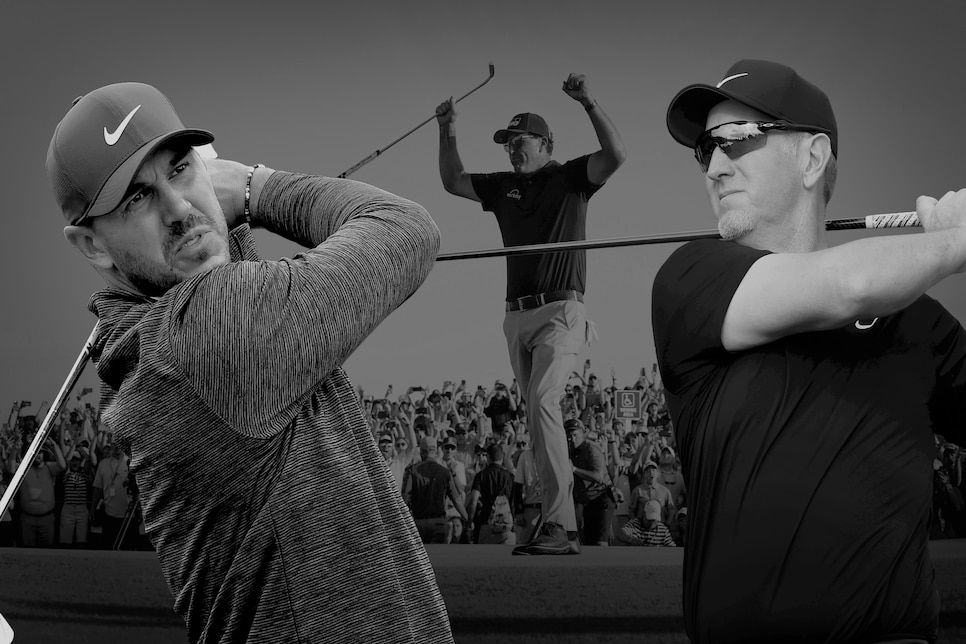 Phil Mickelson of the United States celebrates after becoming the oldest major winner in golf history at 50 at the PGA Championship on May 23, 2021, on the Ocean Course at Kiawah Island in South Carolina. (Photo by Kyodo News via Getty Images)