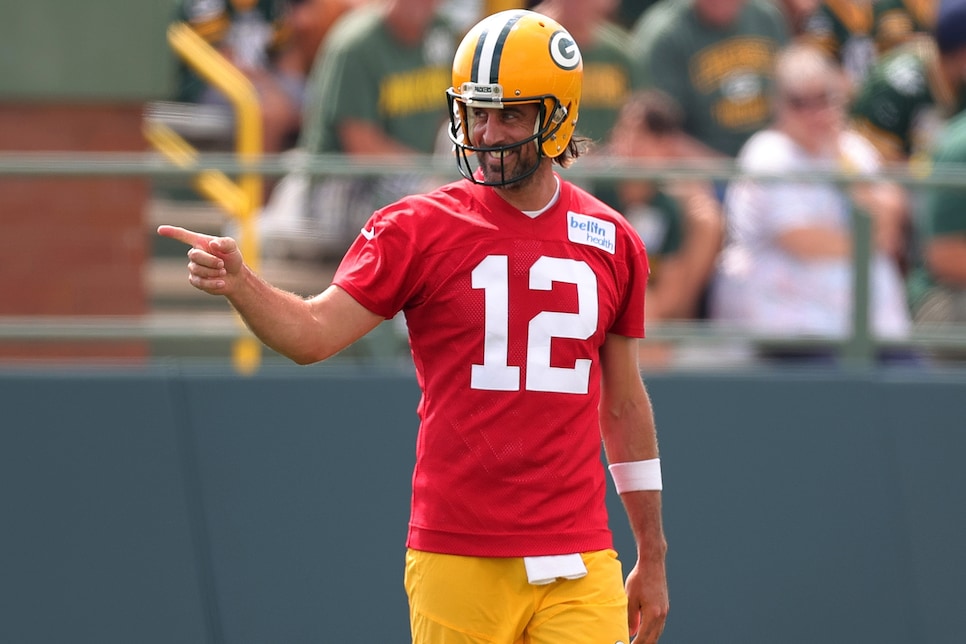 Aaron Rodgers Back at Green Bay Packers Training Camp