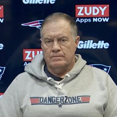 Bill Belichick showed up to his weekly press conference in a “Danger Zone” hoodie; prayers up for Buffalo bettors