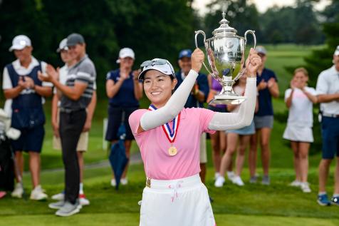 Rose Zhang completes rare championship double by dominating the U.S. Girls' Junior