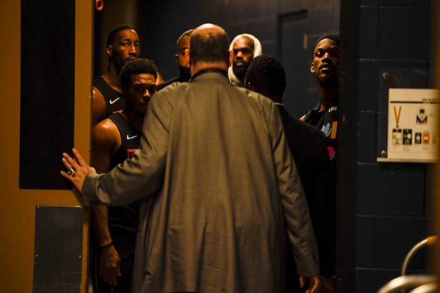 This Image Of The Miami Heat Waiting For The Denver Nuggets In The ...