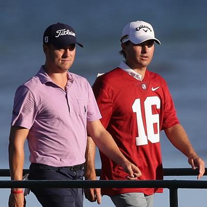 Justin Thomas and Kevin Kisner had a mighty fine time tweeting at each other during the 2022 National Championship game