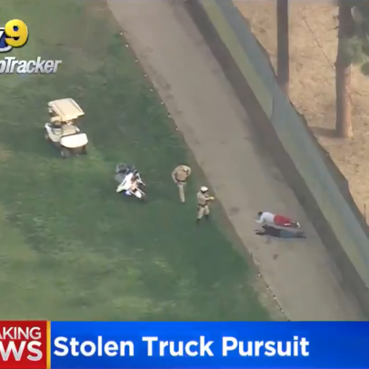 Police officer commandeers golf cart in stolen-truck chase ending on Long Beach golf course