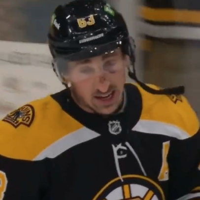Brad Marchand says you have to be careful on hot mics, immediately curses on hot mic