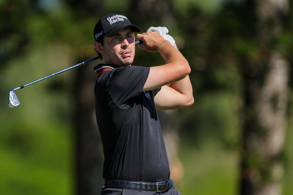 LAHAINA, HAWAII - JANUARY 08: Patrick Cantlay of the United States plays his shot from the second tee during the third round of the Sentry Tournament of Champions at the Plantation Course at Kapalua Golf Club on January 08, 2022 in Lahaina, Hawaii. (Photo by Gregory Shamus/Getty Images)