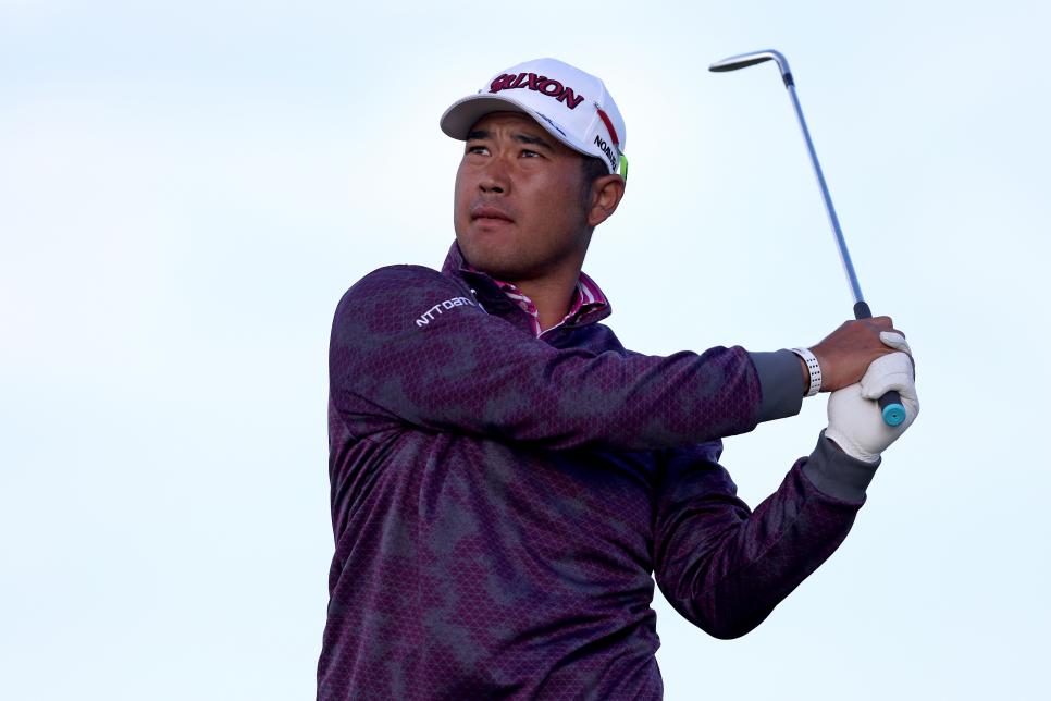 ST ANDREWS, SCOTLAND - JULY 15: Hideki Matsuyama of Japan tees off on the 10th hole during Day Two of The 150th Open at St Andrews Old Course on July 15, 2022 in St Andrews, Scotland. (Photo by Warren Little/Getty Images)