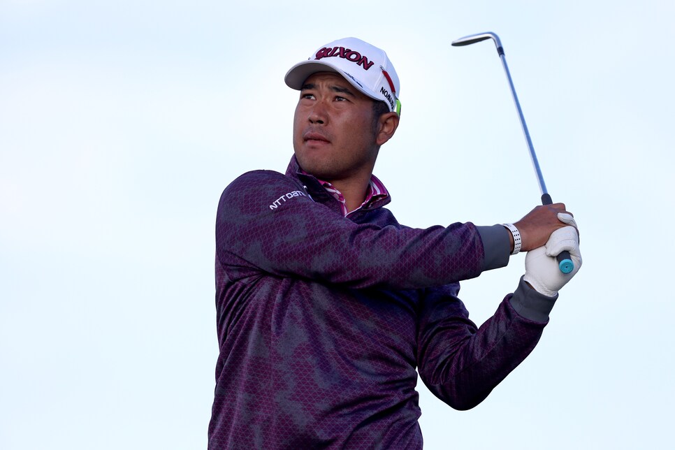 ST ANDREWS, SCOTLAND - JULY 15: Hideki Matsuyama of Japan tees off on the 10th hole during Day Two of The 150th Open at St Andrews Old Course on July 15, 2022 in St Andrews, Scotland. (Photo by Warren Little/Getty Images)