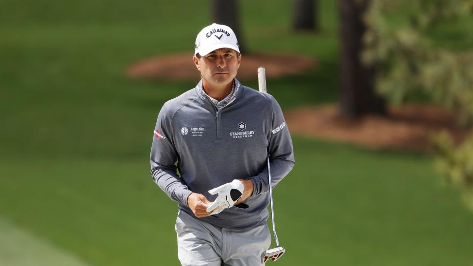 AUGUSTA, GEORGIA - APRIL 08: Kevin Kisner walks to the seventh green during the second round of The Masters at Augusta National Golf Club on April 08, 2022 in Augusta, Georgia. (Photo by Jamie Squire/Getty Images)