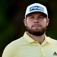 DUBAI, UNITED ARAB EMIRATES - NOVEMBER 18:  Tyrrel Hatton of England looks on during Day Two of the DP World Tour Championship on the Earth Course at Jumeirah Golf Estates on November 18, 2022 in Dubai, United Arab Emirates. (Photo by Andrew Redington/Getty Images)