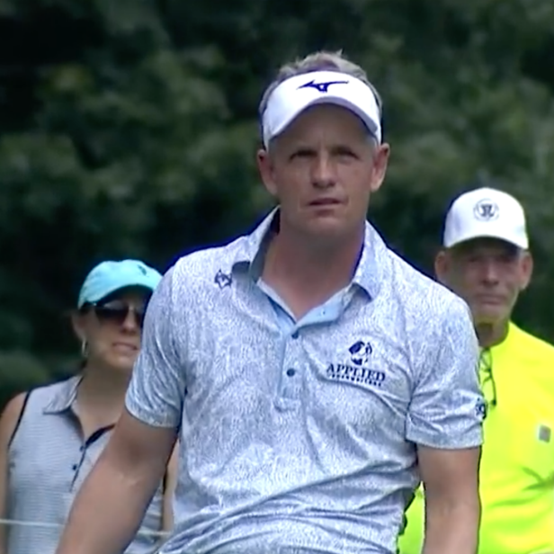 Luke Donald had the perfect reaction to his round-ending shank that cost him a decent chunk of change at Wyndham